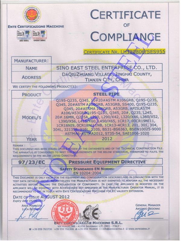 Certificado ECM Italia