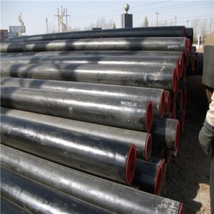 Tubo de acero sin costura SCH40 con pintura negra y marca API 5L GRADE B ASTM A53 GRADE B